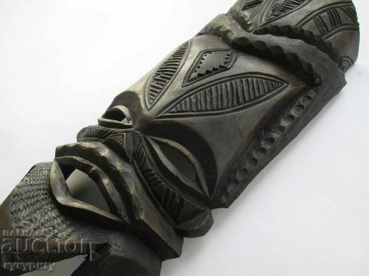 Old wooden mask figure for wall handmade decoration - 7 Old wooden mask figure for wall handmade decoration - 7