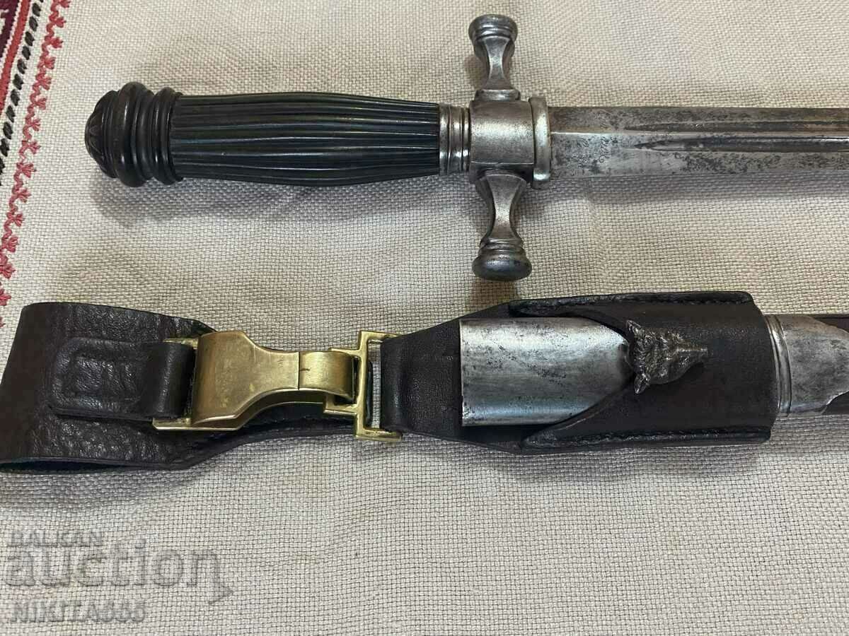 Παράδοση Παλιό γερμανικό κυνηγετικό μαχαίρι, στιλέτο, στιλέτο τύπου Hirschfanger Παράδοση Παλιό γερμανικό κυνηγετικό μαχαίρι, στιλέτο, στιλέτο τύπου Hirschfanger