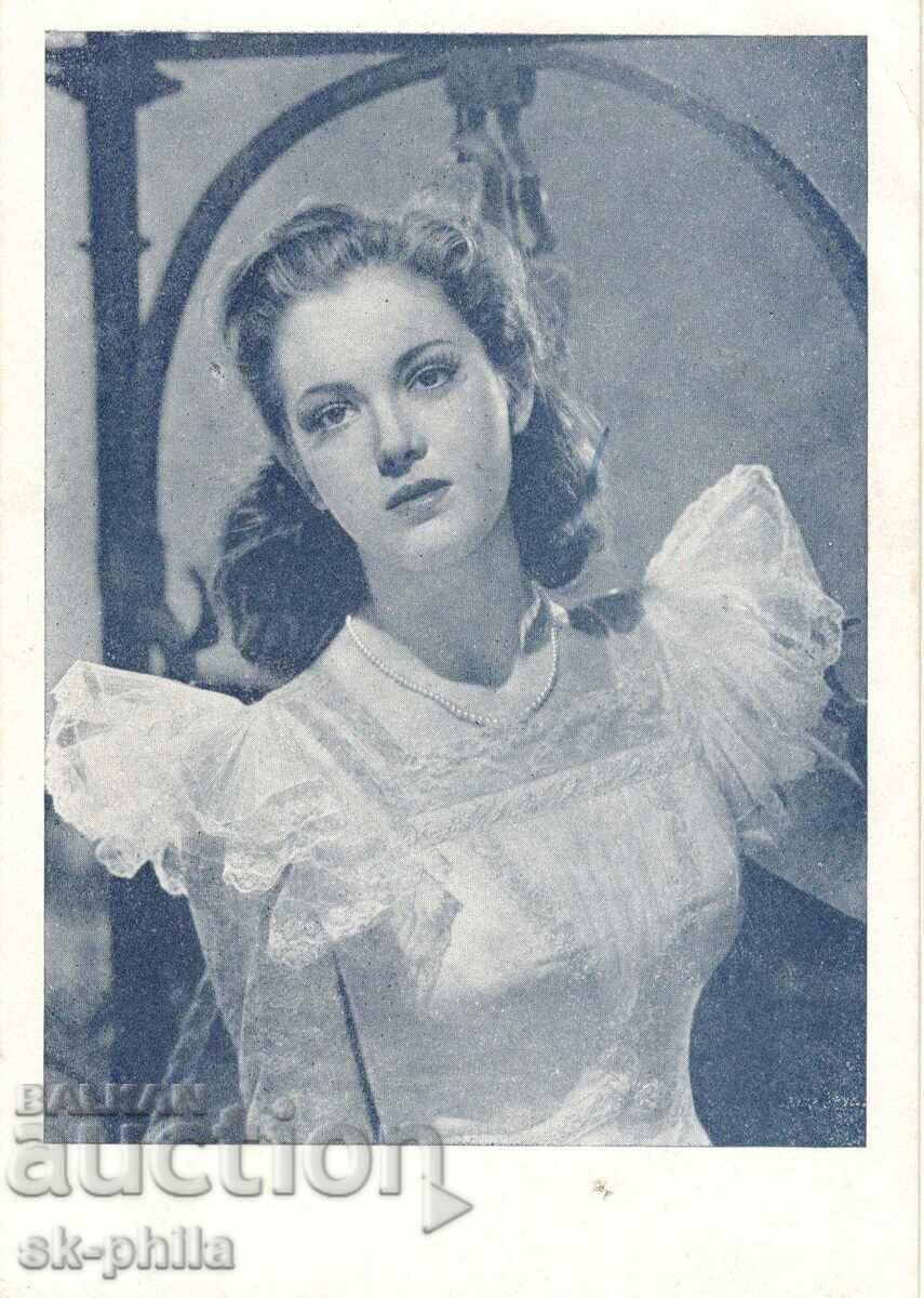 Old card - Beautiful girl