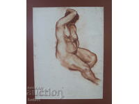 Σχέδιο ζωγραφικής Zoya Paprikova "Γυμνό σώμα".