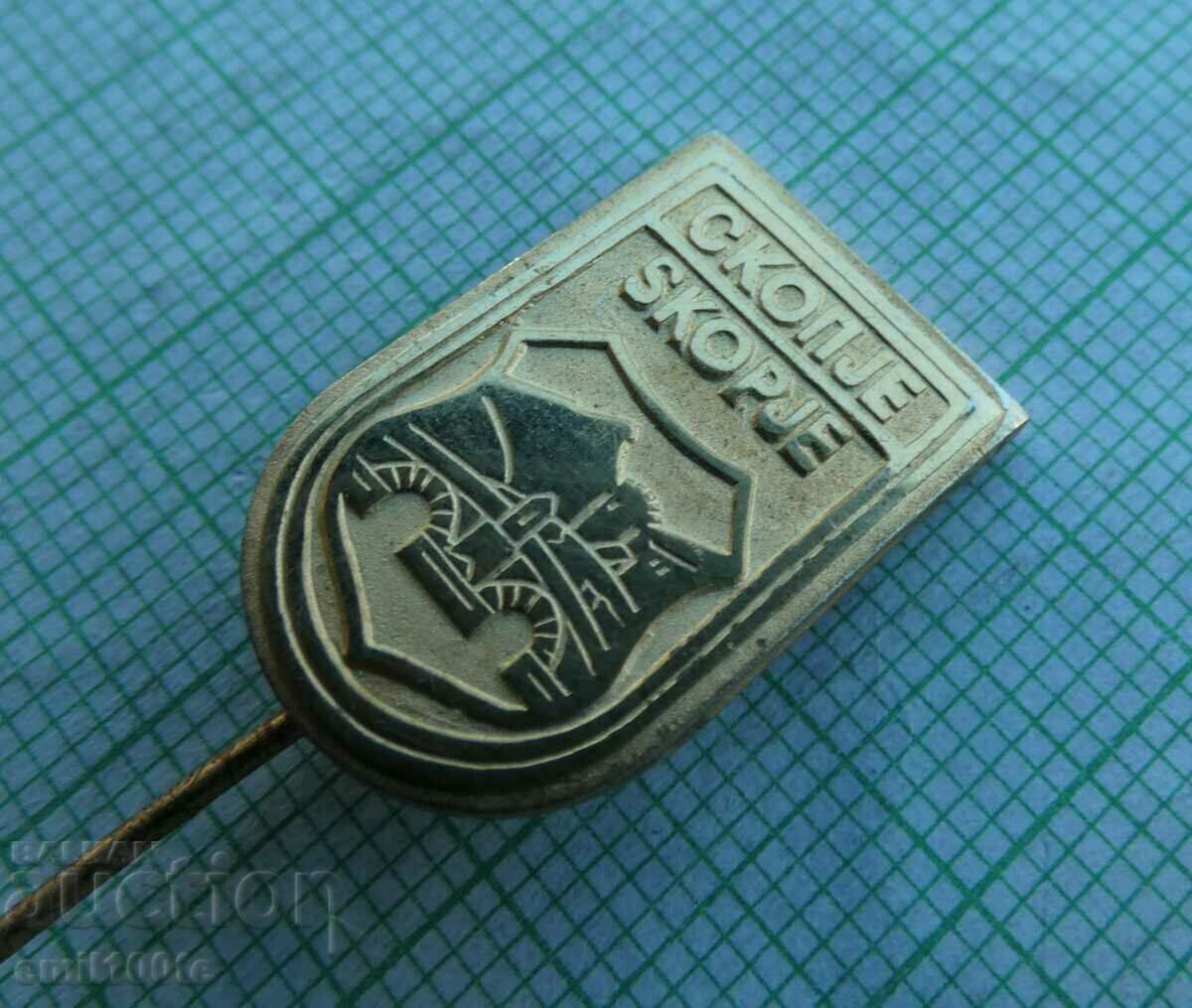 Badge - Skopje coat of arms with price 3.00 BGN | € 1.53 Badge - Skopje coat of arms with price 3.00 BGN | € 1.53