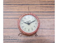 old Russian tin metal toy alarm clock