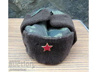 Βουλγαρικό στρατιωτικό χειμερινό μάλλινο καπέλο ushanka με καμουφλάζ
