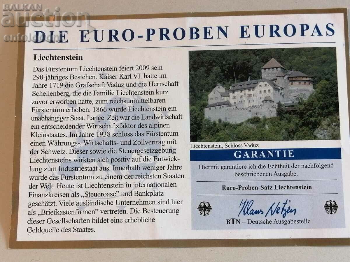 Auction  Euro set 2004 Liechtenstein SAMPLE with certificate