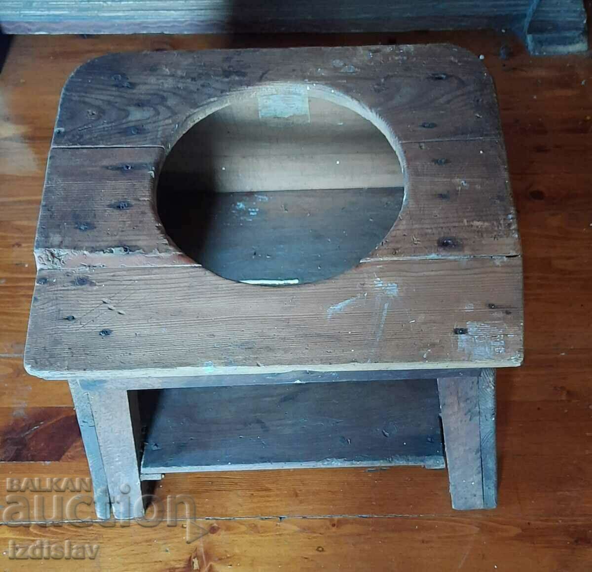 Auction Authentic wooden toilet 19th century Auction Authentic wooden toilet 19th century