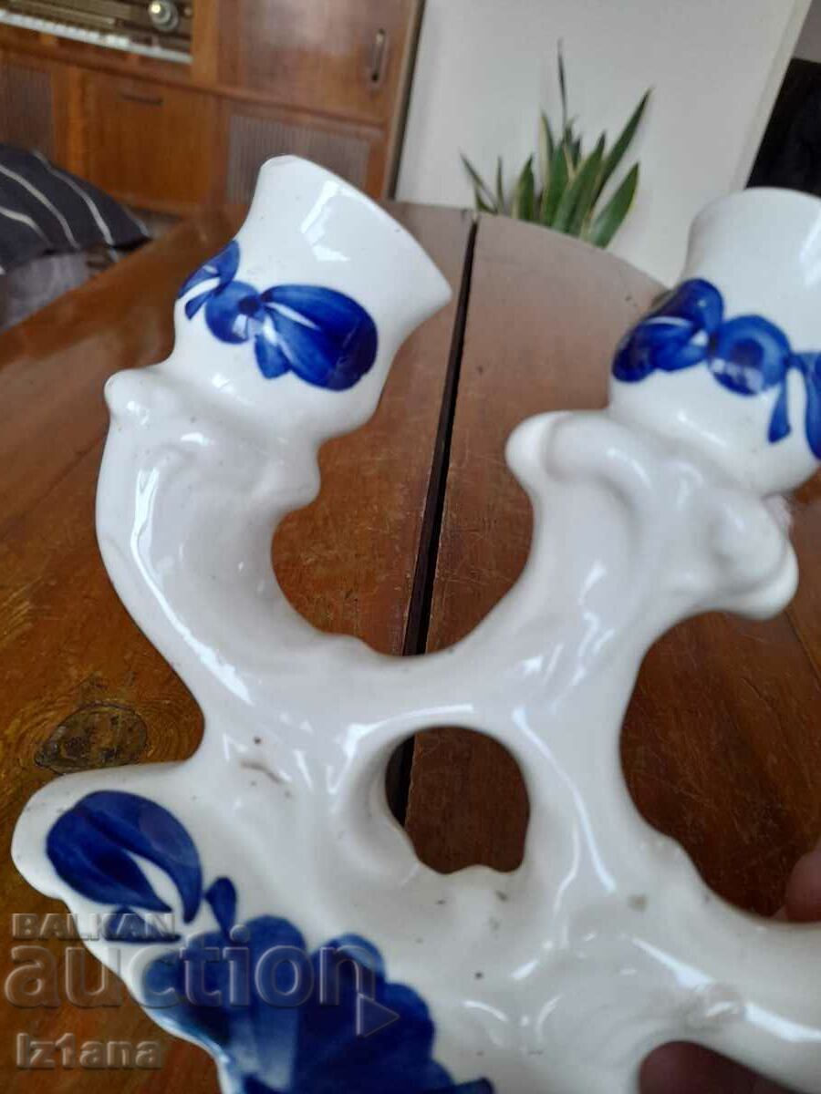 Sfeșnic vechi de porțelan - 5