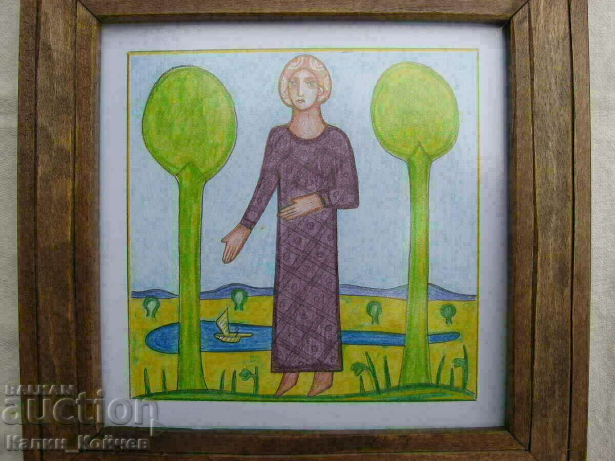 "Water" - drawing with colored pencils with price 80.00 BGN | € 40.90 "Water" - drawing with colored pencils with price 80.00 BGN | € 40.90