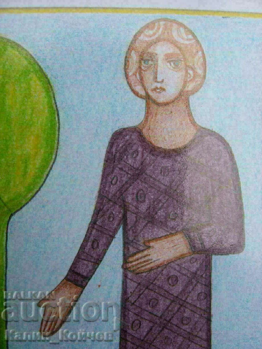 Delivery of "Water" - drawing with colored pencils Delivery of "Water" - drawing with colored pencils