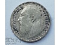 1 франк сребро Белгия 1909 -  сребърна монета №67