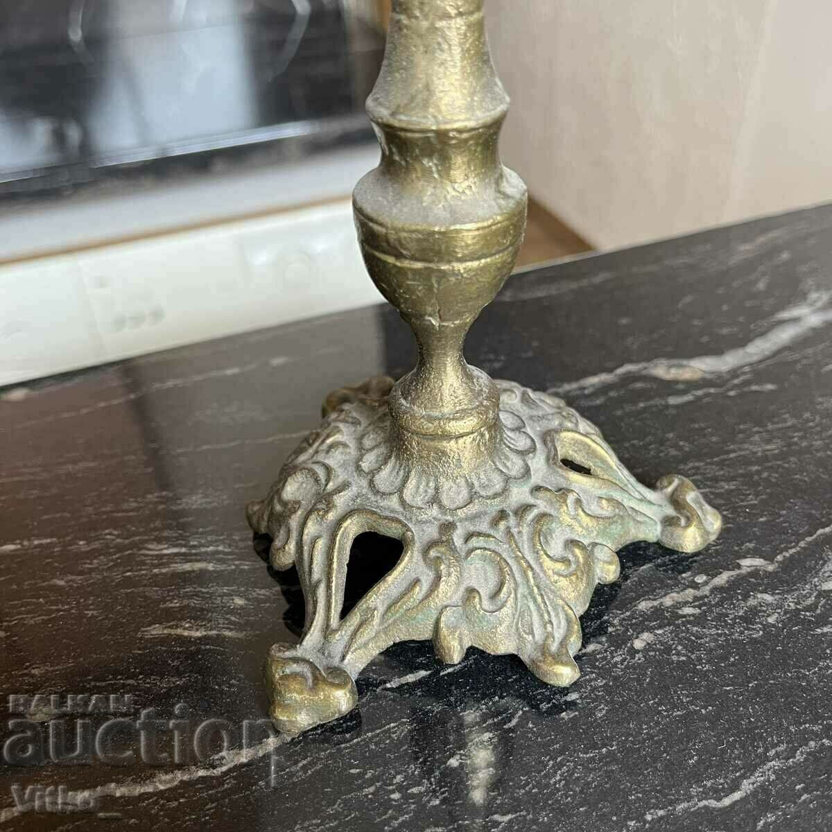 Auction Old bronze candlestick Auction Old bronze candlestick