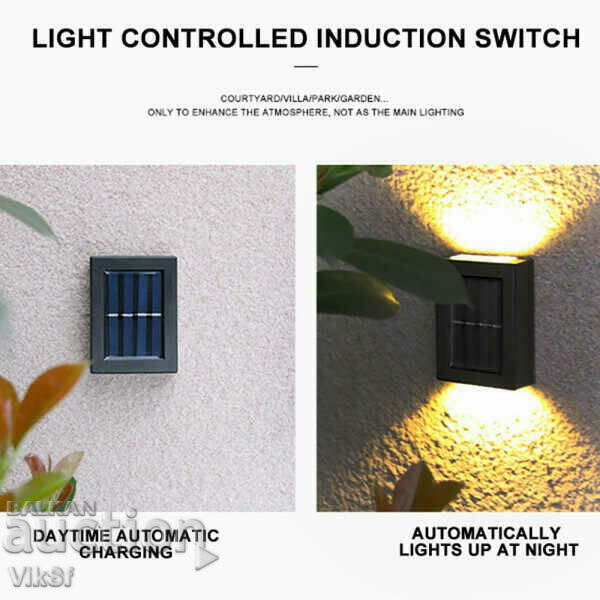 36 yd dual light sensor solar wall light with price 11.50 BGN | € 5.88