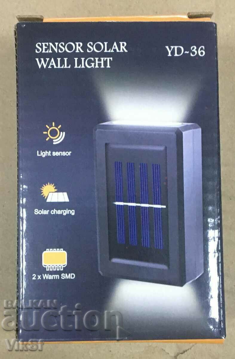 Delivery of 36 yd dual light sensor solar wall light