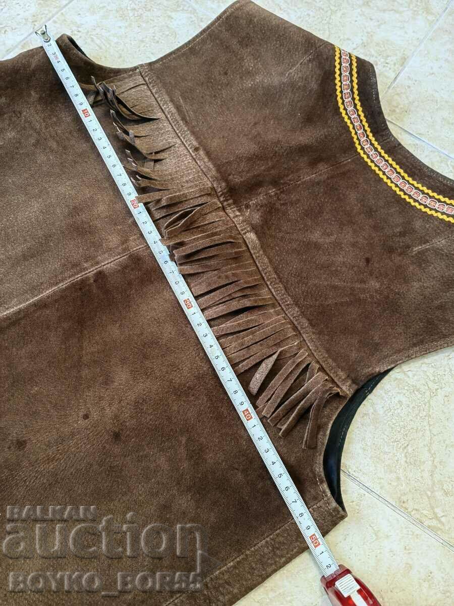 Δημοπρασία Γνήσιο Super Rare Vintage Soc Γιλέκο Γνήσιο δέρμα Δημοπρασία Γνήσιο Super Rare Vintage Soc Γιλέκο Γνήσιο δέρμα