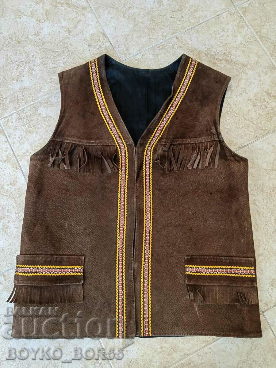 Original Super Rare Vintage Soc Vest Genuine Leather