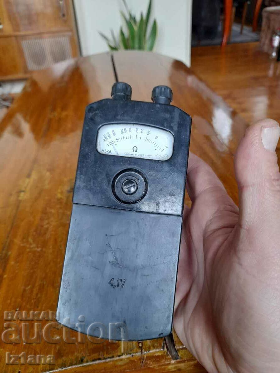 Old ohm meter M57A with price 40.00 BGN | € 20.45 Old ohm meter M57A with price 40.00 BGN | € 20.45