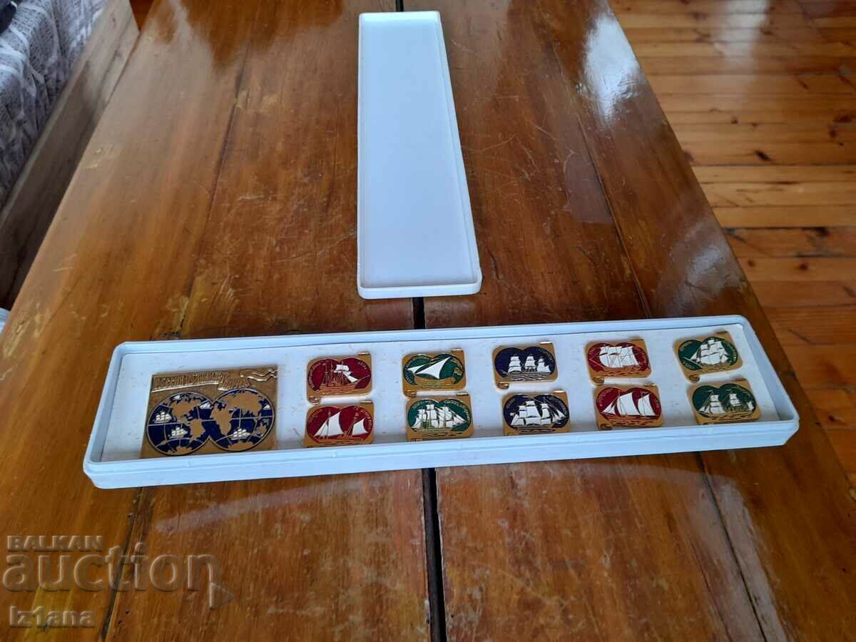 Auction Old badges Ships Heroes, Pioneers Auction Old badges Ships Heroes, Pioneers