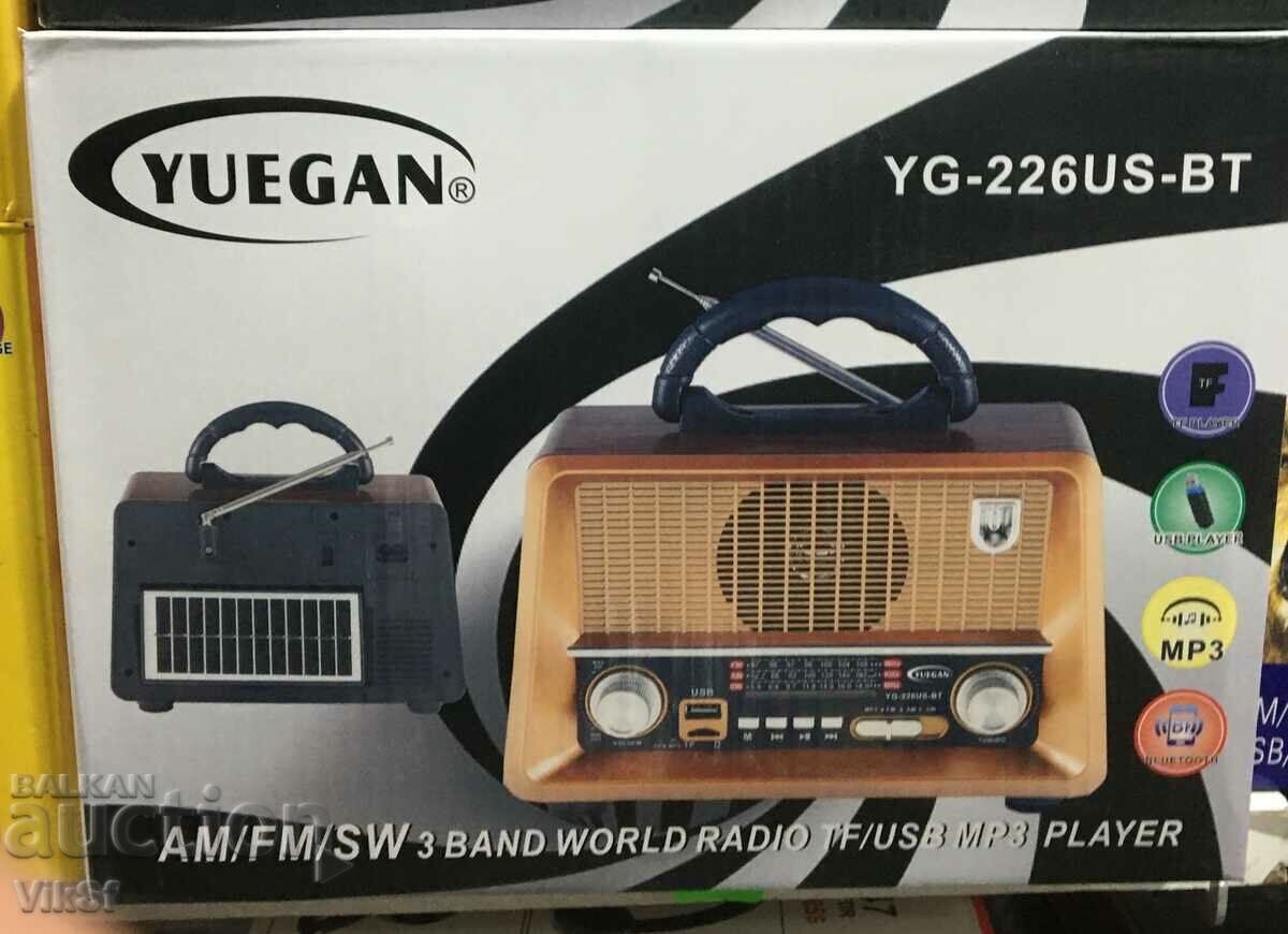 Retro radio AM/FM/ SW - YUEGAN YG 226 BT