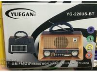 Ρετρό ραδιόφωνο AM/FM/ SW - YUEGAN YG 226 BT