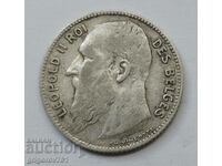 1 франк сребро Белгия 1909 -  сребърна монета №68