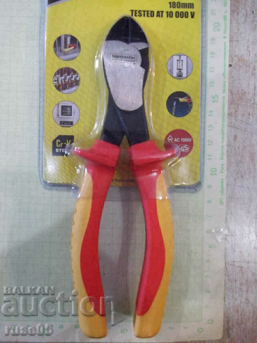 Cutting pliers "Topmaster-VDE 1000V Art.No.: 210407" reinforced new with price 15.00 BGN | € 7.67