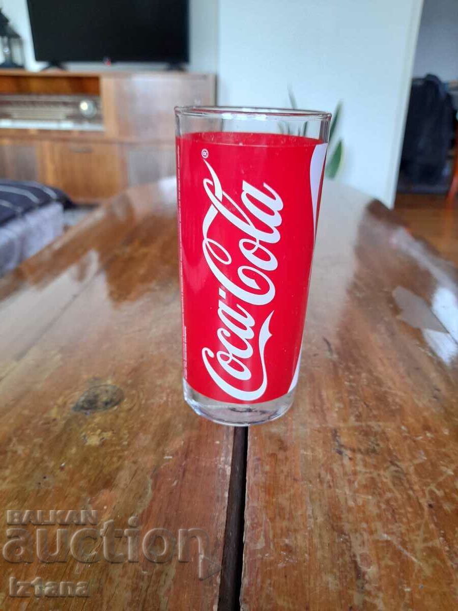 An old glass of Coca Cola, Coca Cola An old glass of Coca Cola, Coca Cola