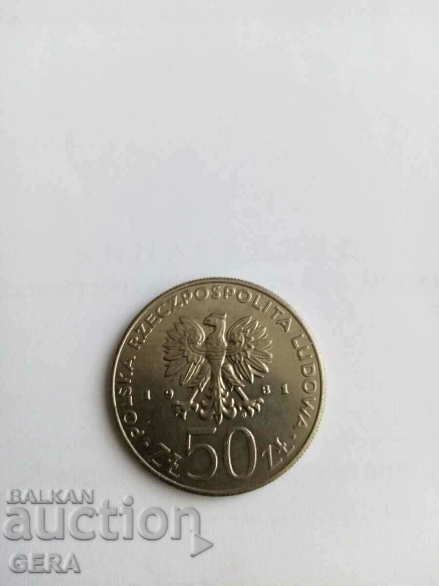 Coin 50 zlotys with price 15.00 BGN | € 7.67 Coin 50 zlotys with price 15.00 BGN | € 7.67