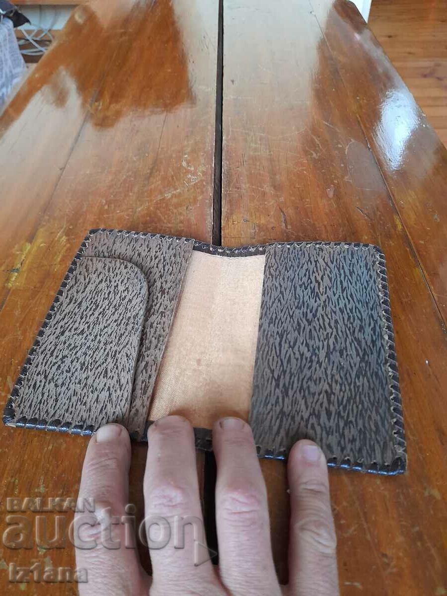 Auction Old leather folder Auction Old leather folder