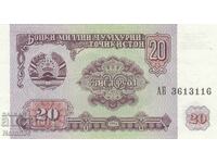 20 de ruble 1994, Tadjikistan