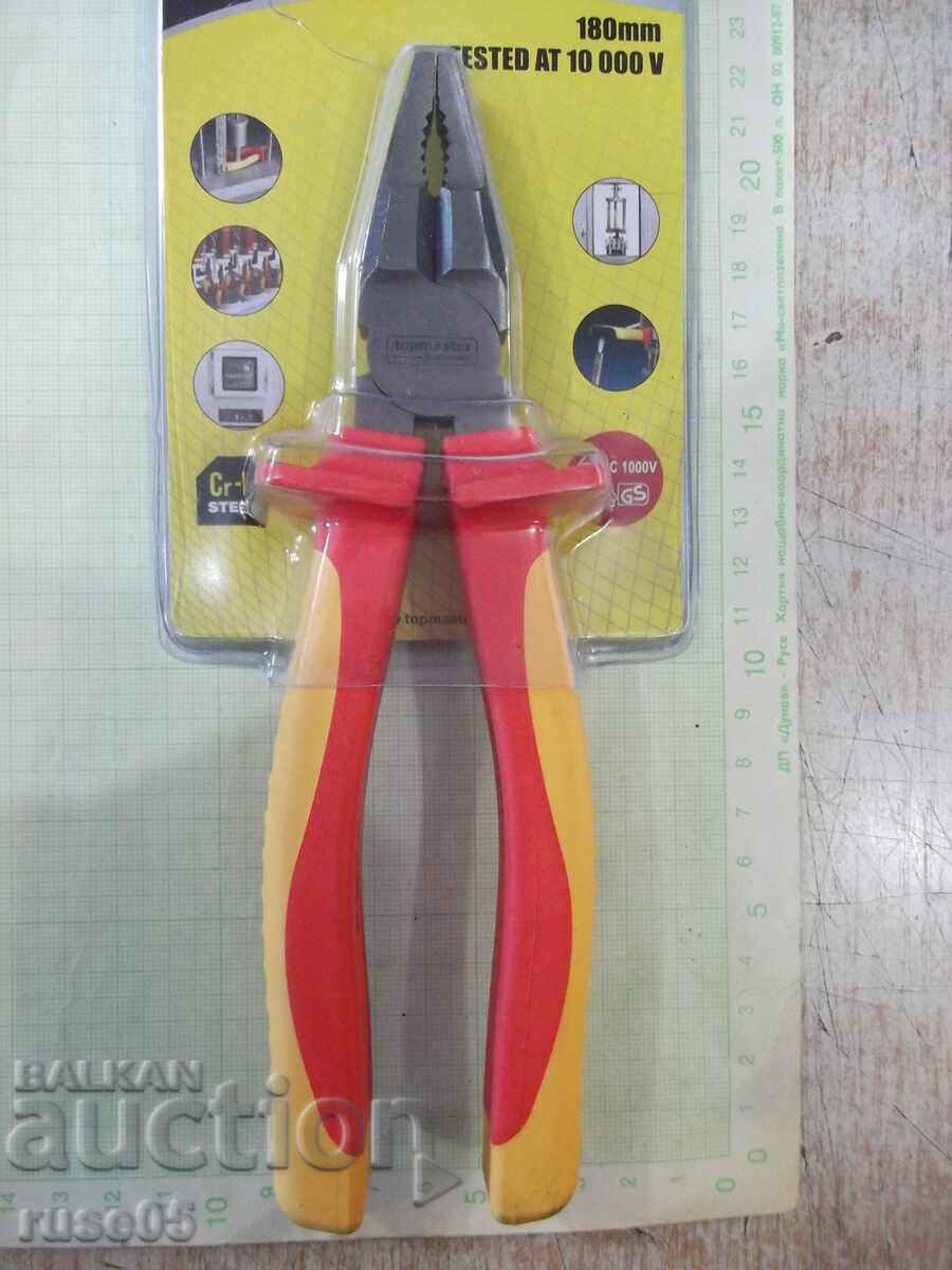 Pliers "Topmaster-VDE 1000V Art.No.: 210402" combined new with price 17.00 BGN | € 8.69 Pliers "Topmaster-VDE 1000V Art.No.: 210402" combined new with price 17.00 BGN | € 8.69