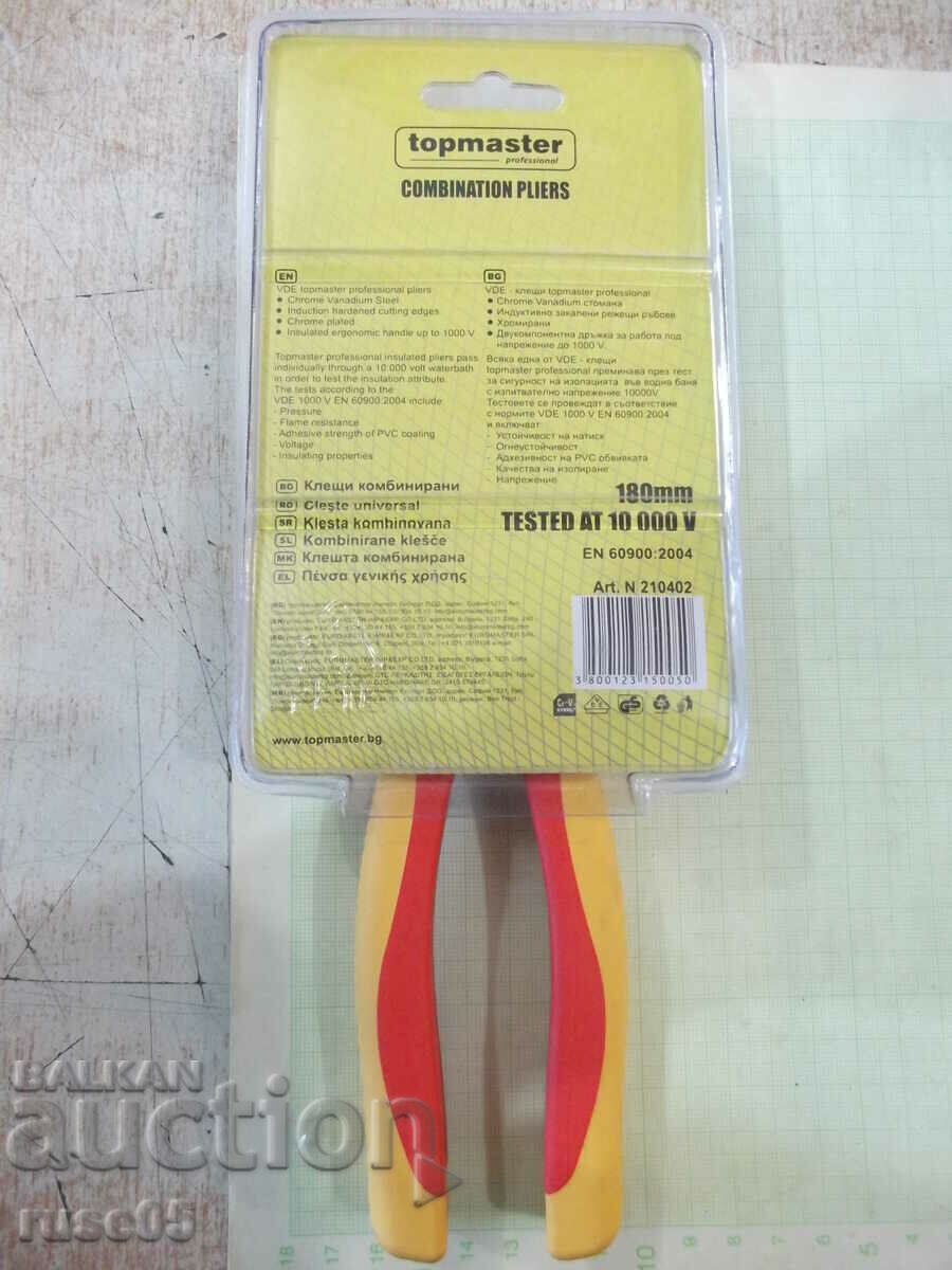 Pliers "Topmaster-VDE 1000V Art.No.: 210402" combined new - 6 Pliers "Topmaster-VDE 1000V Art.No.: 210402" combined new - 6