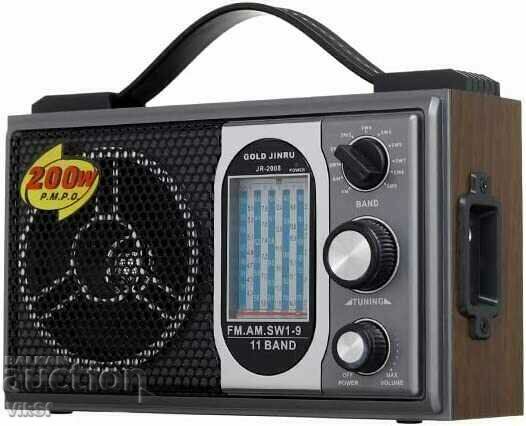 Auction  Multiband radio GOLD JINRU JR - 2008 FM,TV, MW, SW