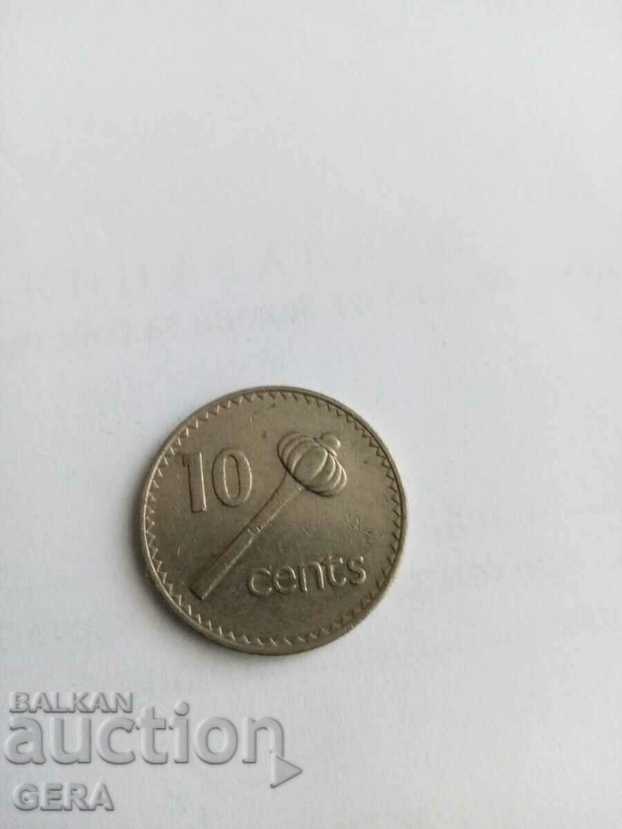 Fiji 10 cent coin with price 7.00 BGN | € 3.58 Fiji 10 cent coin with price 7.00 BGN | € 3.58