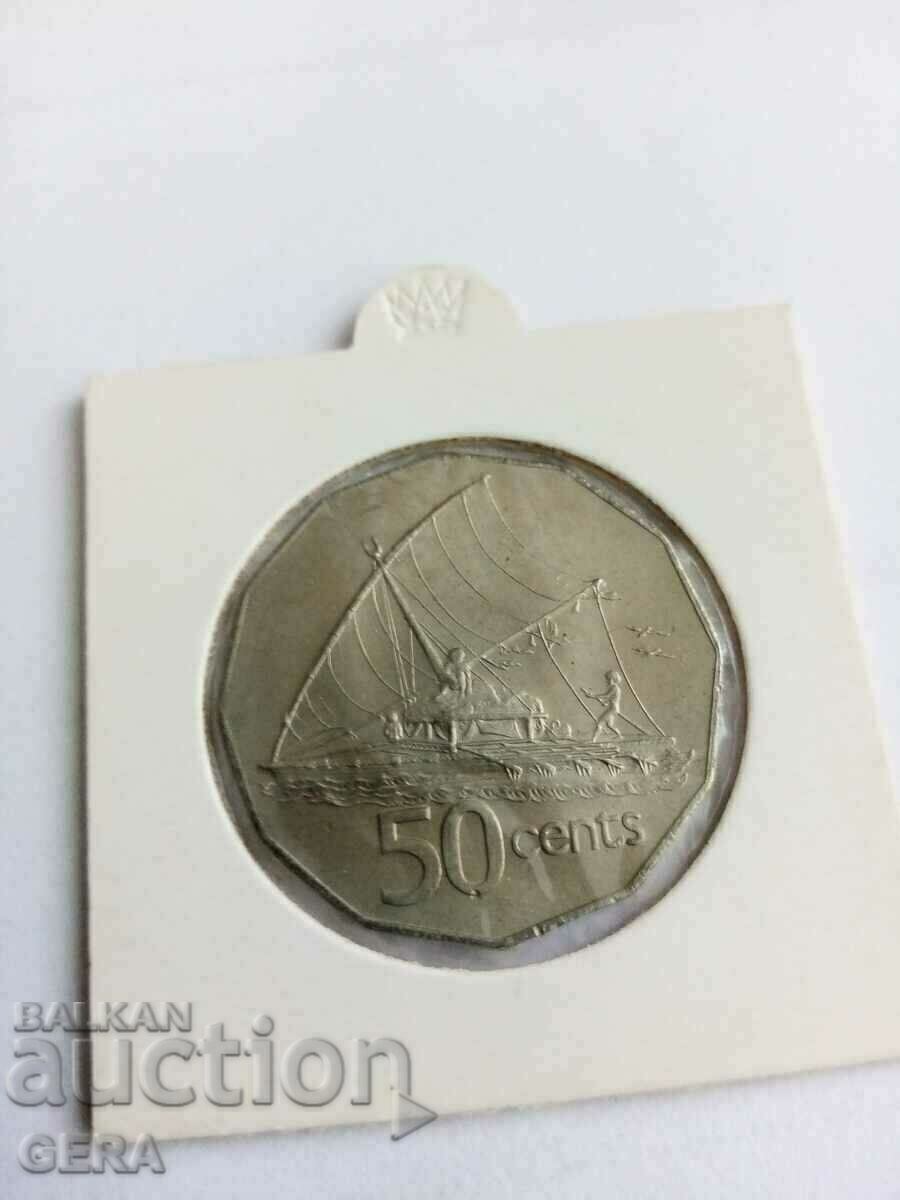 Fiji 50 cents coin with price 15.00 BGN | € 7.67 Fiji 50 cents coin with price 15.00 BGN | € 7.67