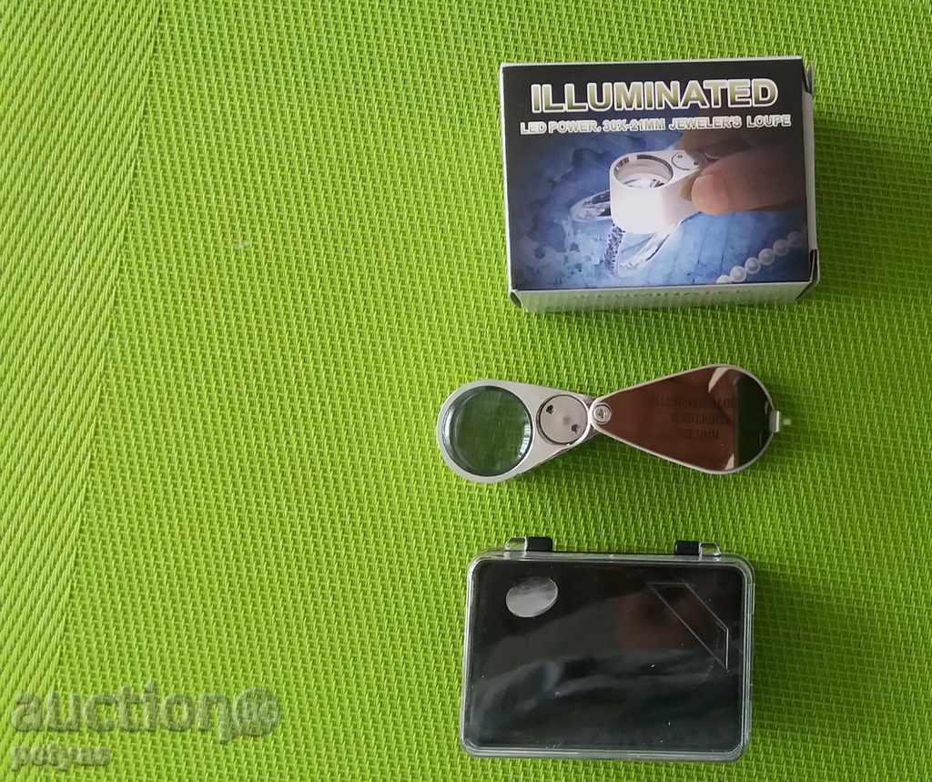 Jewellery crom Zoom Marire de 30 de ori + luminător cu preț 13.50 BGN | € 6.90 Jewellery crom Zoom Marire de 30 de ori + luminător cu preț 13.50 BGN | € 6.90