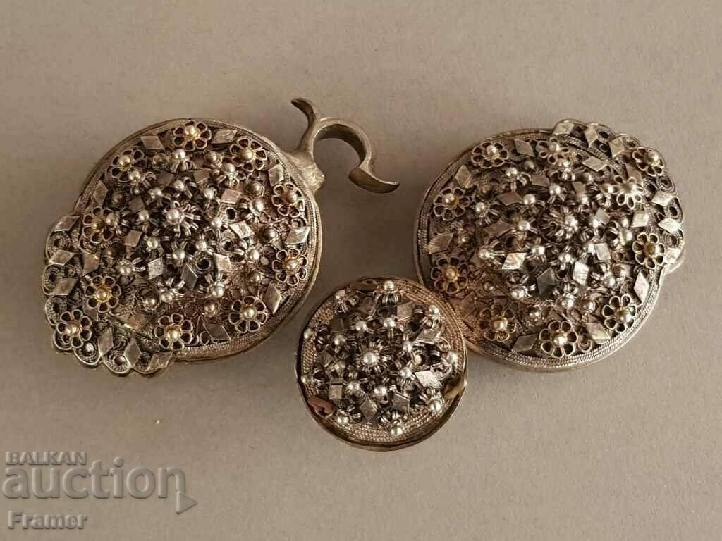 Vazrozhdenski Silver pafti costume pafta FILIGRAN - TANNING - 6