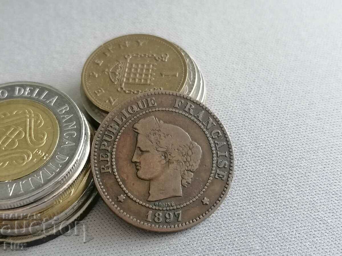 Coin - France - 5 centimes 1897 with price 20.00 BGN | € 10.23 Coin - France - 5 centimes 1897 with price 20.00 BGN | € 10.23