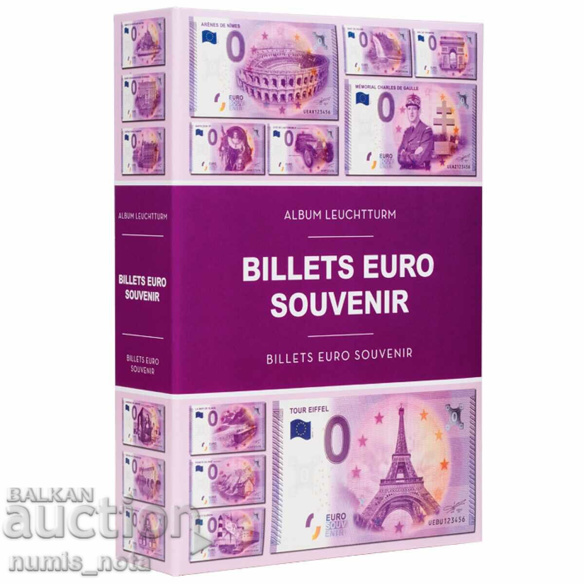 Album pentru 420 de bancnote „euro suvenir”.