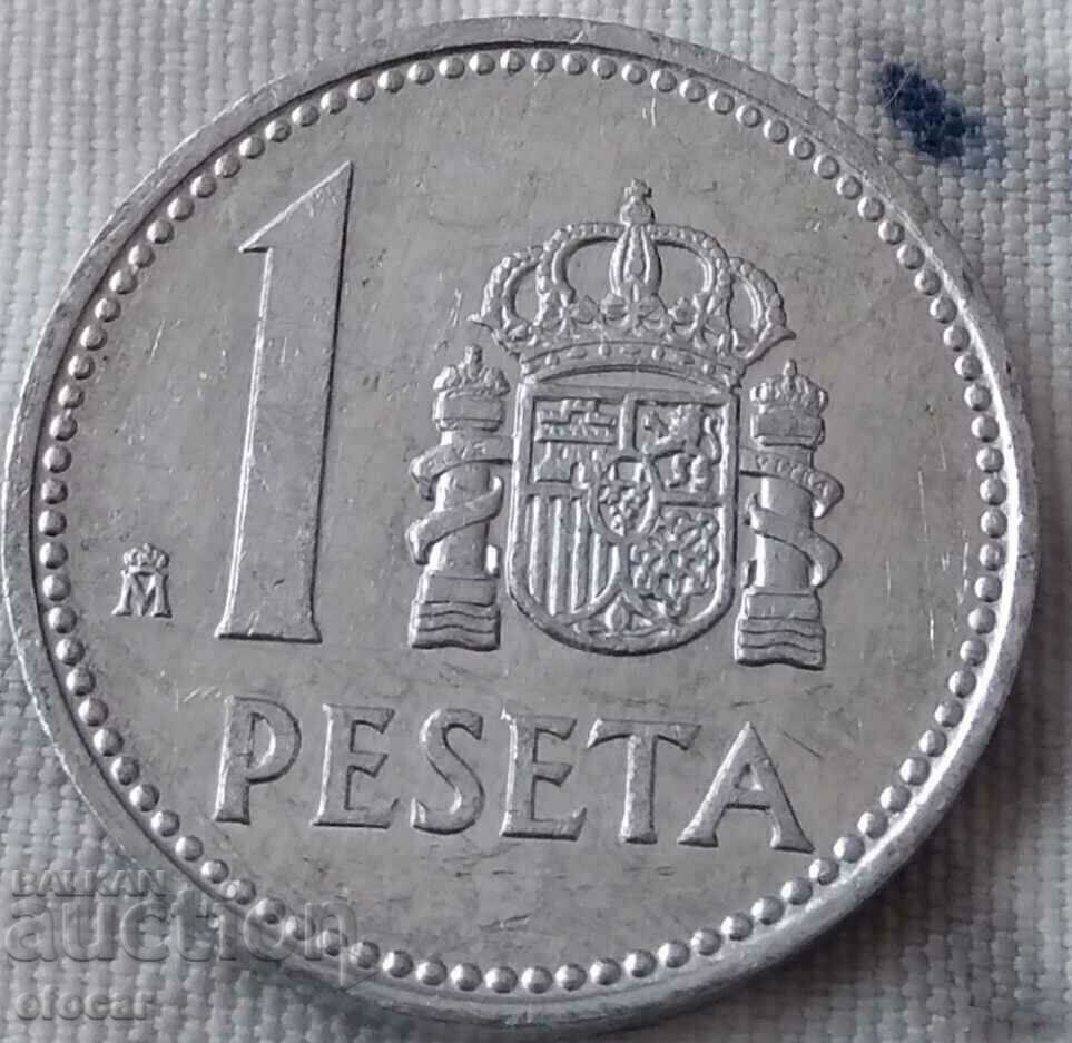 1 peseta Spain 1987