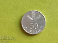 50 centimes 1992 Letonia