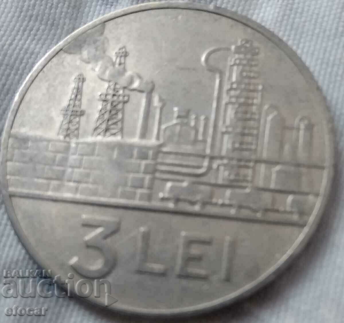 3 lei Romania 1963 BZC