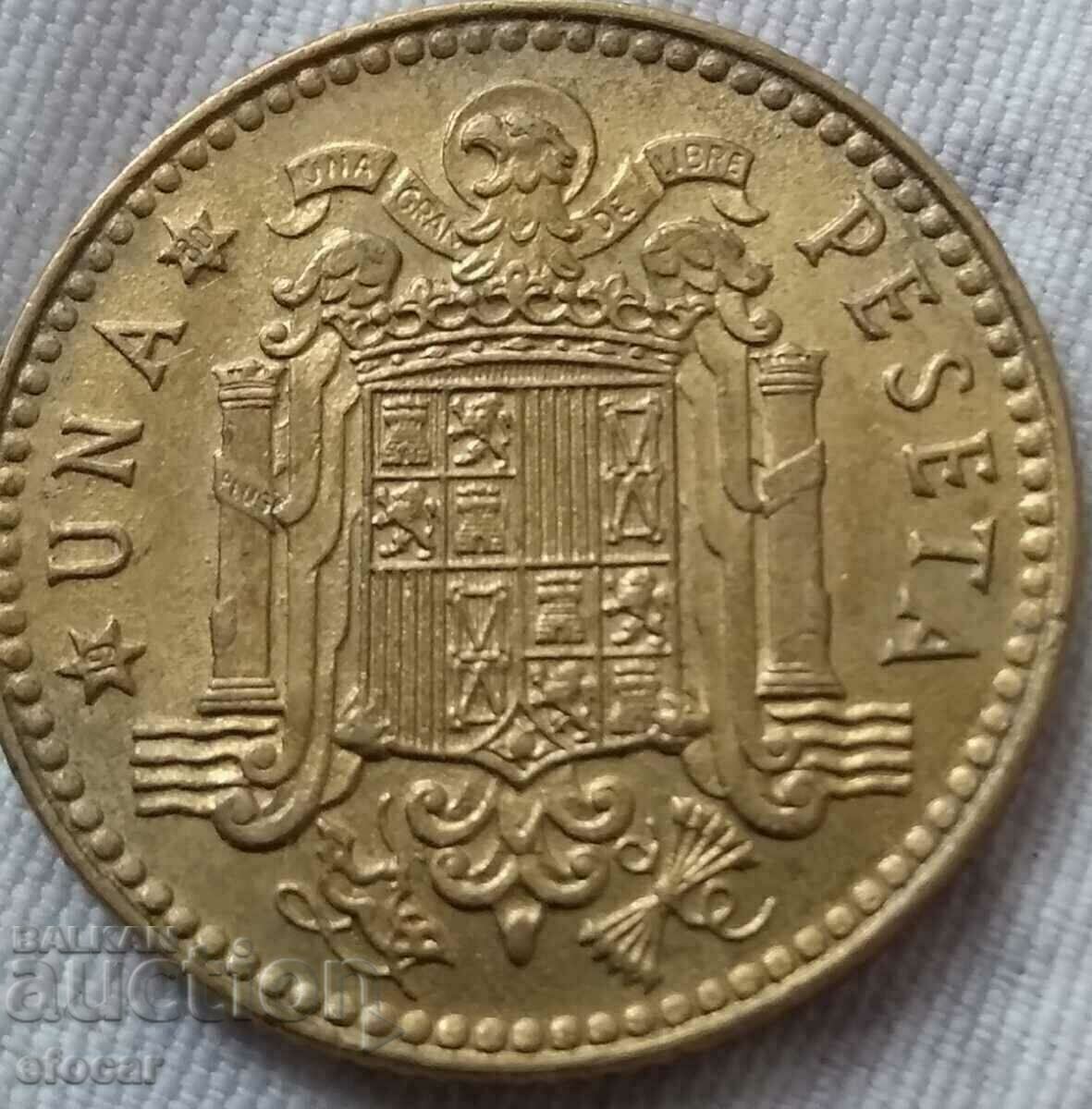 1 peseta Spania 1975 1 peseta Spania 1975