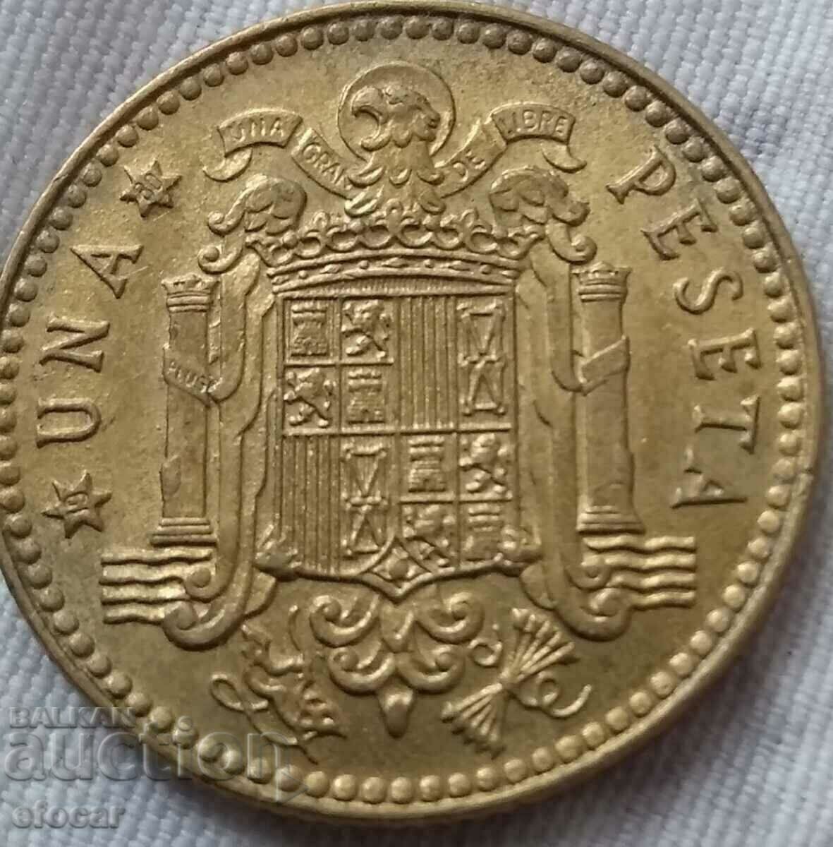 1 peseta Spania 1975