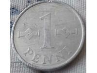 1 пени Финландия 1975
