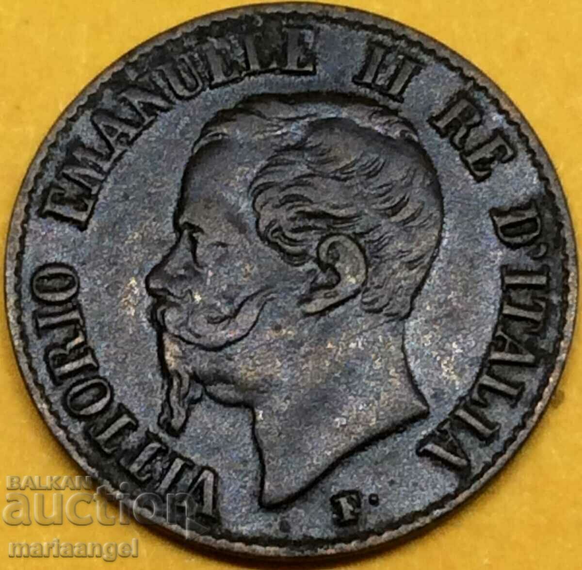 1 centesimo 1861 Italia Milan Victor Emmanuel - nu obișnuit