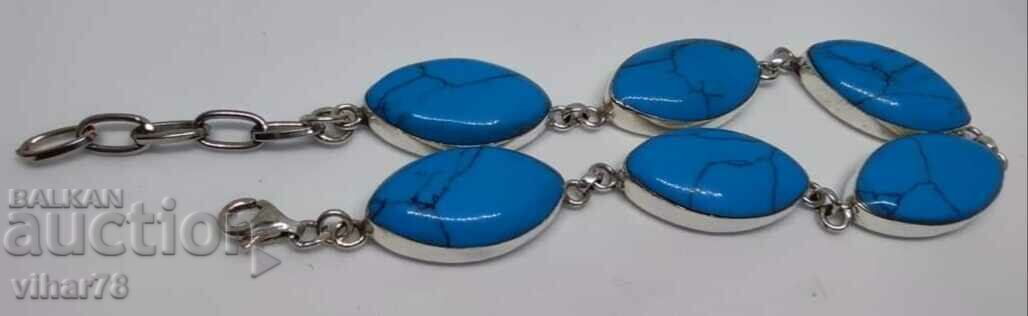 silver bracelet with turquoise - 6 silver bracelet with turquoise - 6