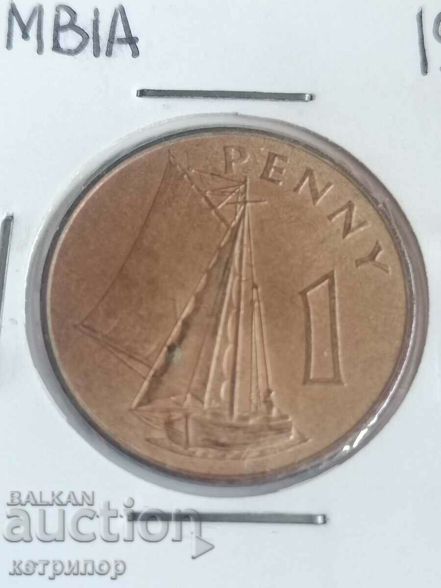 1 penny Gambia 1966 Cupru