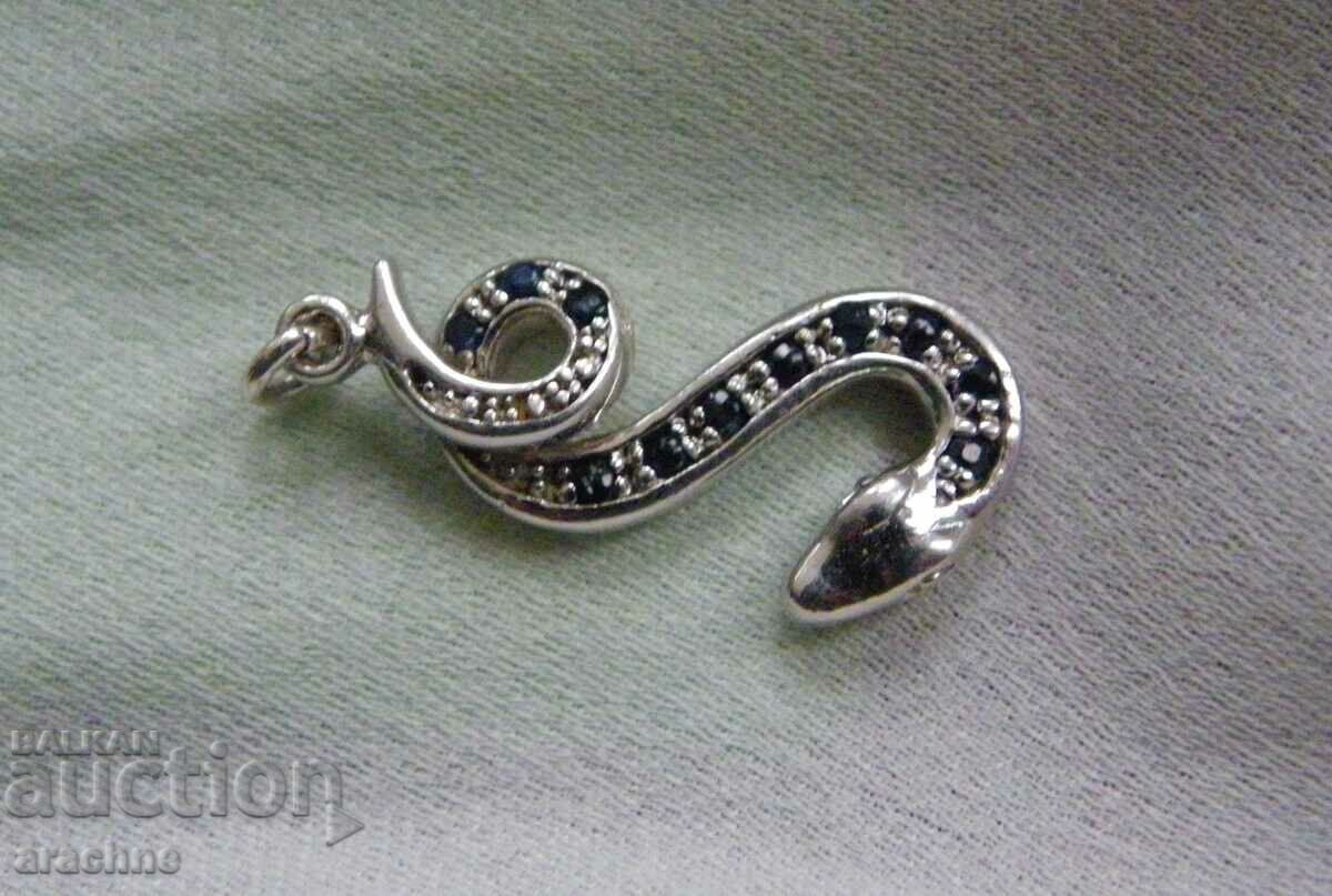 Silver locket with natural sapphires with price 110.00 BGN | € 56.24 Silver locket with natural sapphires with price 110.00 BGN | € 56.24