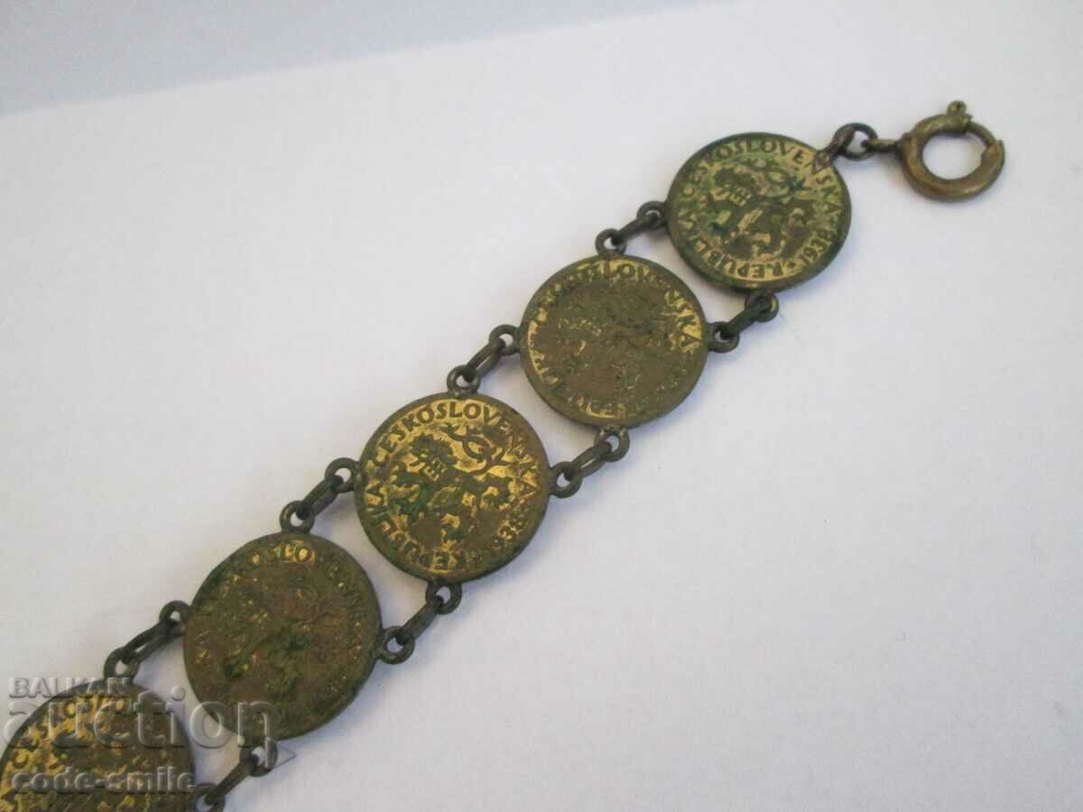 Delivery of Soldier trench art military art bracelet coins VSV Delivery of Soldier trench art military art bracelet coins VSV