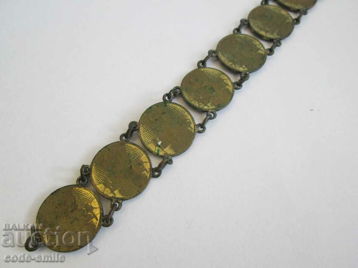 Soldier trench art military art bracelet coins VSV - 5 Soldier trench art military art bracelet coins VSV - 5