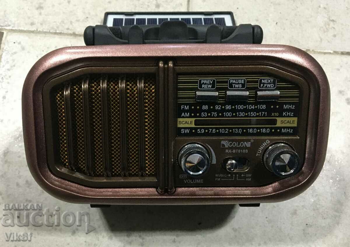 Retro radio Golon RX-BT628 S, solar panel, Bluetooth, MP3, - 5 Retro radio Golon RX-BT628 S, solar panel, Bluetooth, MP3, - 5